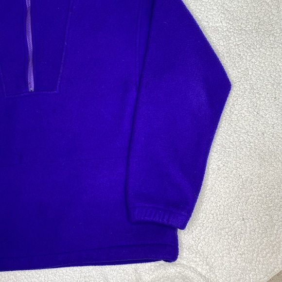 Vintage Columbia Fleece 1/2 Zip Hooded Anorak Jacket: Size Small - Picture 6 of 10